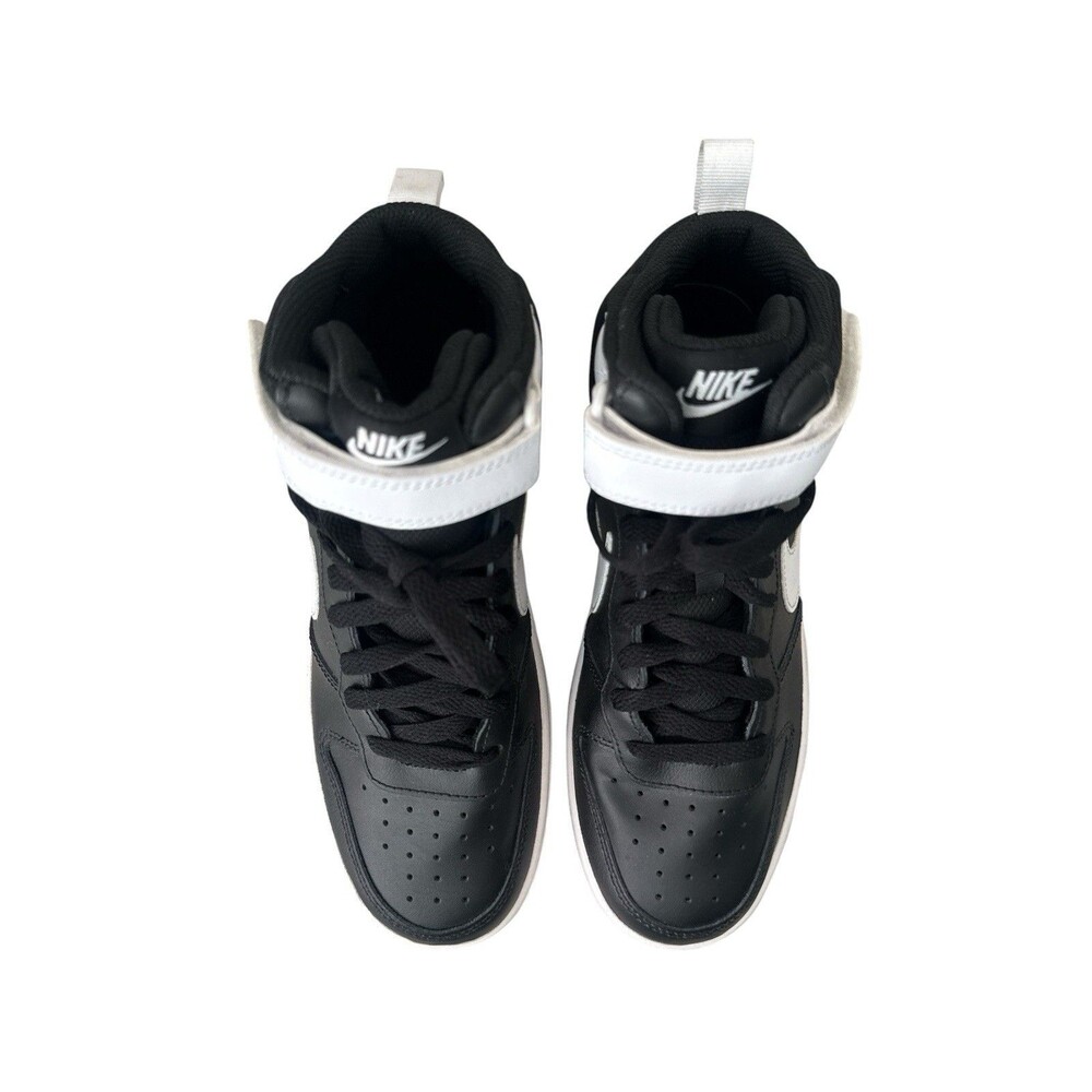 Big Kid's Nike Court Borough Mid 2 (GS) Black/White CD7782 010 Youth 7 - Picture 5 of 8